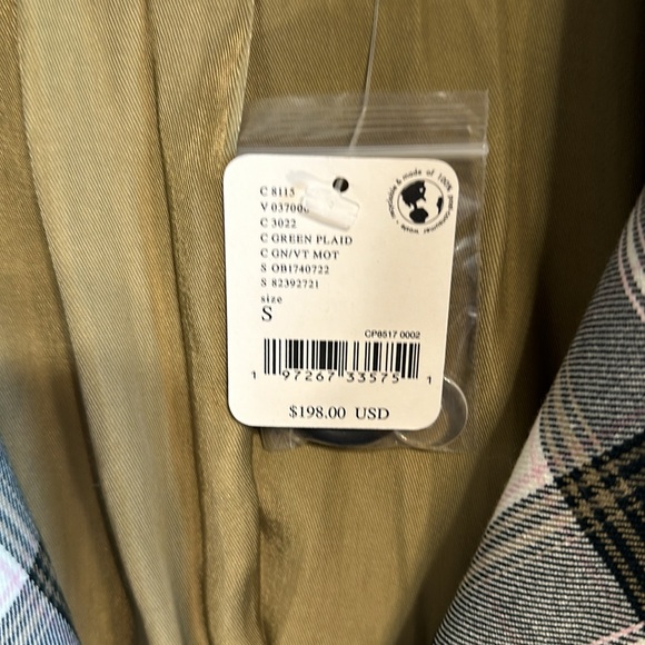 Free People Women’s Freddie Longline Blazer Plaid (Black, White, Grey, Pink) SM - Picture 4 of 14